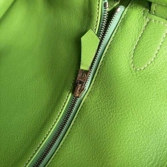 Authentic 1995 Hermes SAC KELLY II SELLIER 32 VACHE FJORD Vert Cru green - Picture 14 of 14